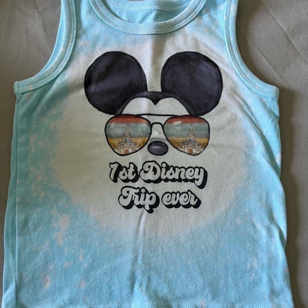 Disney Light Blue Kids Tank Top with Mickey Design